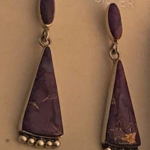 Mojave purple turquoise earrings. TGW 5.0
